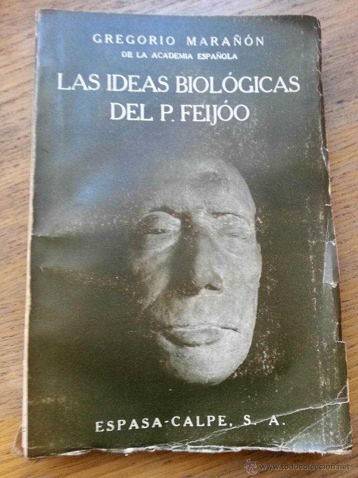 Libros de segunda mano: Las ideas biologicas del P. Feijoo (Gregorio Mara&ntilde;on) - Foto 1
