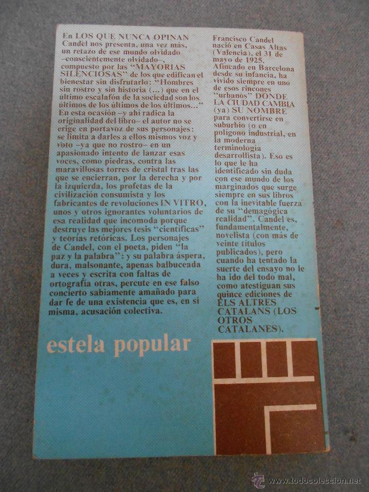 Libros de segunda mano: LOS QUE NUNCA OPINAN - Foto 2