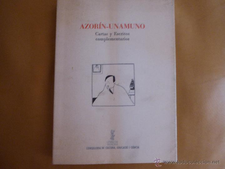 Libros de segunda mano: Azorin-Unamuno. Cartas y escritos complementarios. - Foto 1