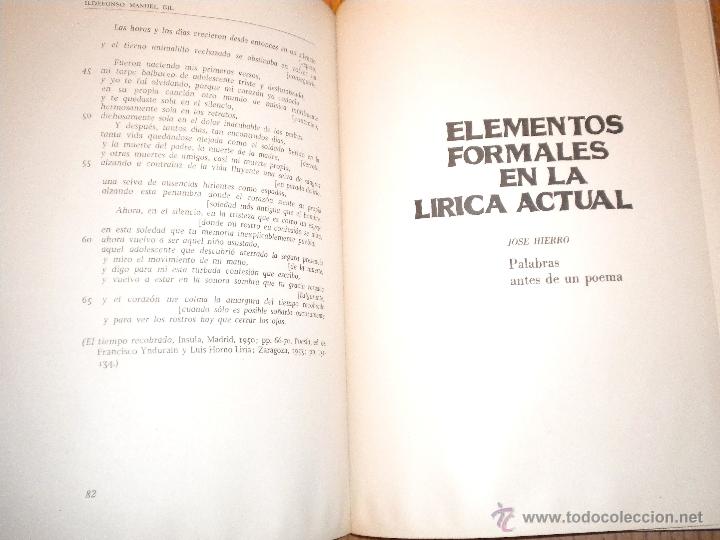 Libros de segunda mano: Elementos formales en la l&iacute;rica actual - Foto 2