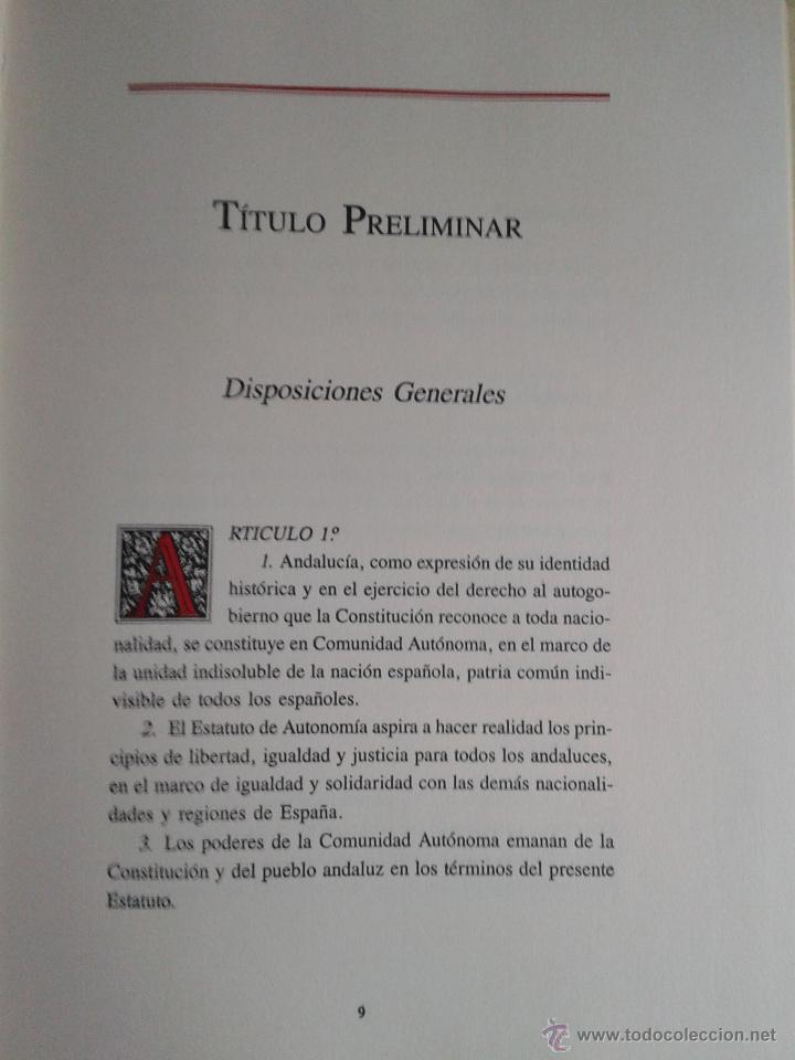 Libros de segunda mano: ESTATUTO DE AUTONOMIA PARA ANDALUCIA. A&Ntilde;O 1990 - Foto 9