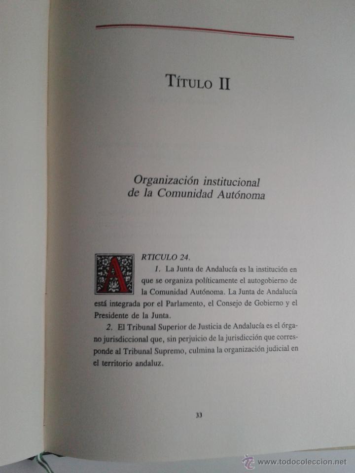 Libros de segunda mano: ESTATUTO DE AUTONOMIA PARA ANDALUCIA. A&Ntilde;O 1990 - Foto 11