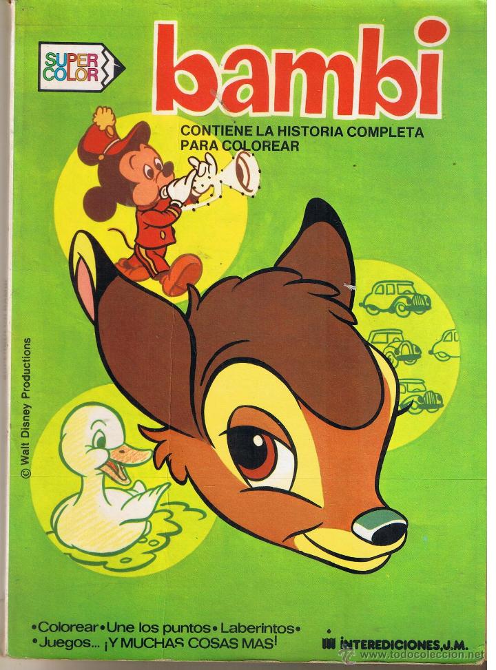 Libros de segunda mano: SUPER COLOR. BAMBI. INTEREDICIONES. 1982. LIBRO PARA COLOREAR.(P/C6) - Foto 1