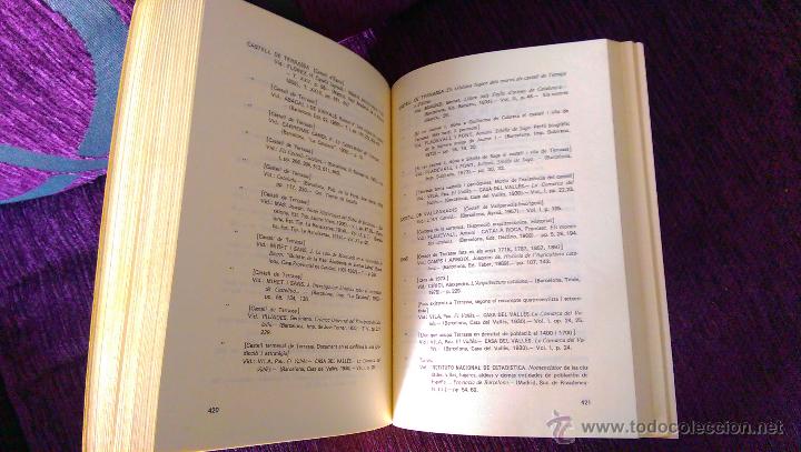 Libros de segunda mano: APORTACIO PER UNA BIBLIOGRAFIA TERRASSENCA, MARIA COLL 1976 - Foto 3