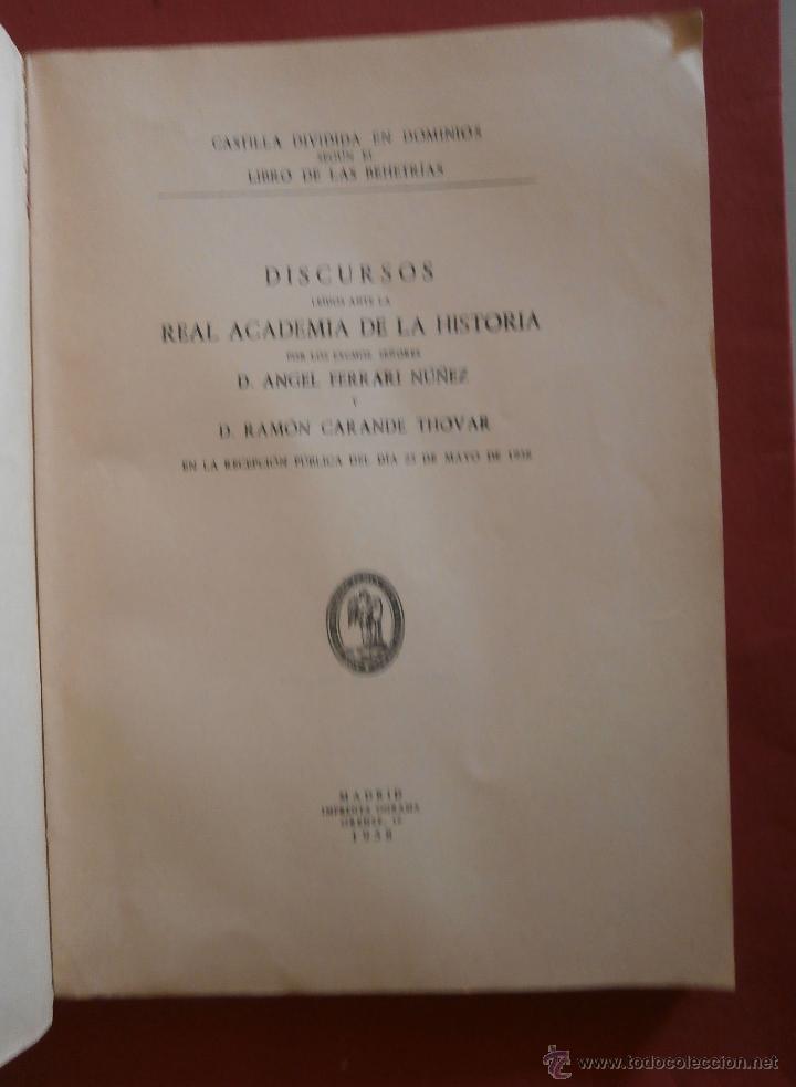 Gebrauchte B&uuml;cher: Castilla dividida en Dominios seg&uacute;n el Libro de las Behetrias. A. Ferrari Mu&ntilde;oz- R. Carande Thovar
