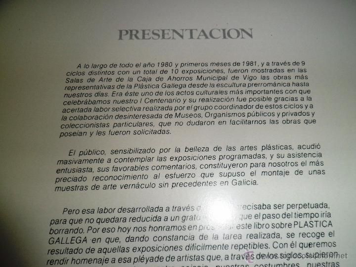 Libros de segunda mano: PL&Aacute;STICA GALLEGA. MCMLXXXI - Foto 8