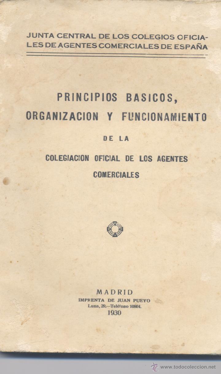 Libros de segunda mano: PRINCIPIOS BASICOS,ORGANIACION Y FUNCIONAMIENTO-EDICION 1930 - Foto 1
