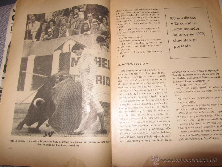 Libros de segunda mano: TORERO JULIO ROBLES LIBRO REVISTA CON POSTER A&Ntilde;O 1973 - Foto 4