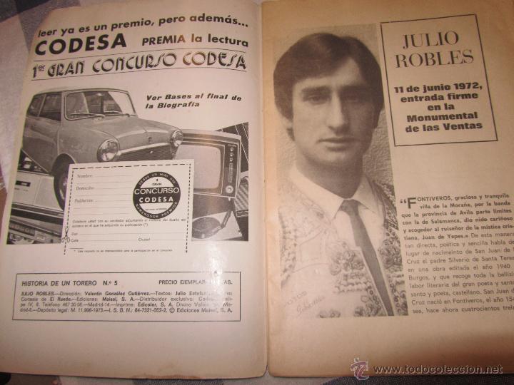 Libros de segunda mano: TORERO JULIO ROBLES LIBRO REVISTA CON POSTER A&Ntilde;O 1973 - Foto 5