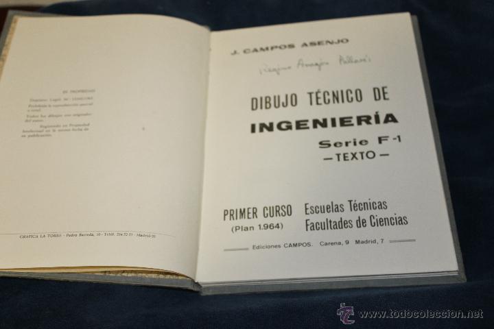 Libros de segunda mano: DIBUJO TECNICO DE INGENIERIA PLAN 1964 PRIMER CURSO - Foto 2