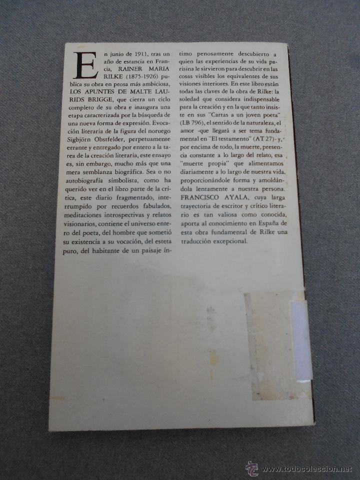Libros de segunda mano: LOS APUNTES DE MALTE LAURIDS BRIGGE - Foto 3