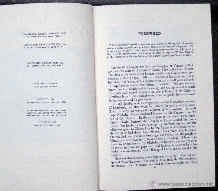 Libros de segunda mano: Jacobus de Voragine. The Golden Legend. 1948 - Foto 6