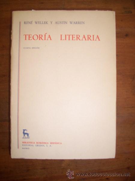 Libros de segunda mano: WELLEK, Rene. Teor&iacute;a literaria - Foto 1