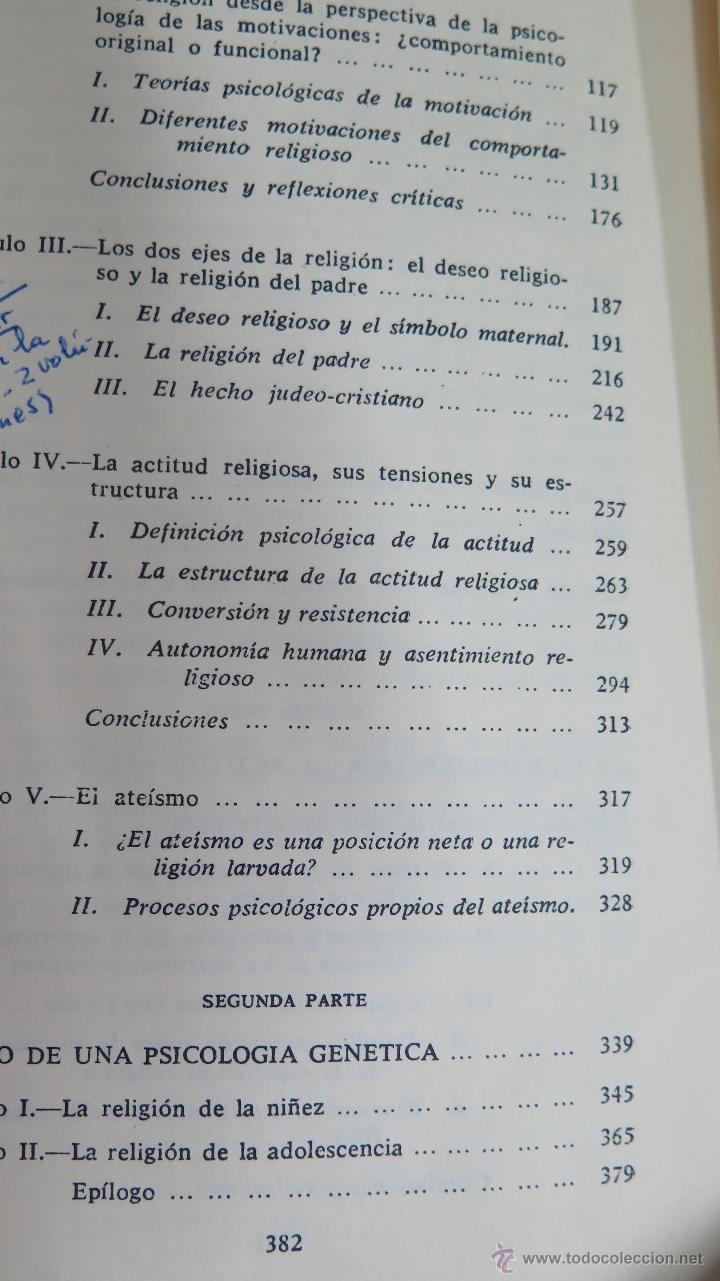 Libros de segunda mano: PSICOLOGIA RELIGIOSA. ANTOINE VERGOTE - Foto 3
