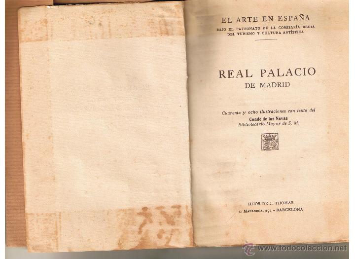 Libros de segunda mano: EL ARTE EN ESPA&Ntilde;A. REAL PALACIO DE MADRID. EDICIONES THOMAS. N&ordm; 4. (RF.TTRO3)) - Foto 1
