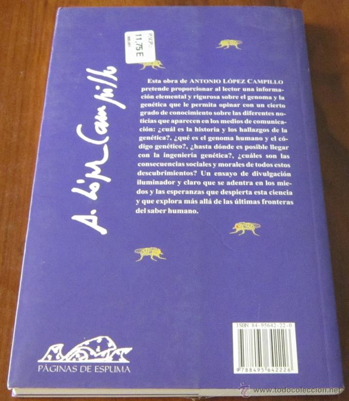 Libros de segunda mano: EL GENOMA PARA PEATONES - ANTONIO LOPEZ CAMPILLO - 2002 - Foto 2