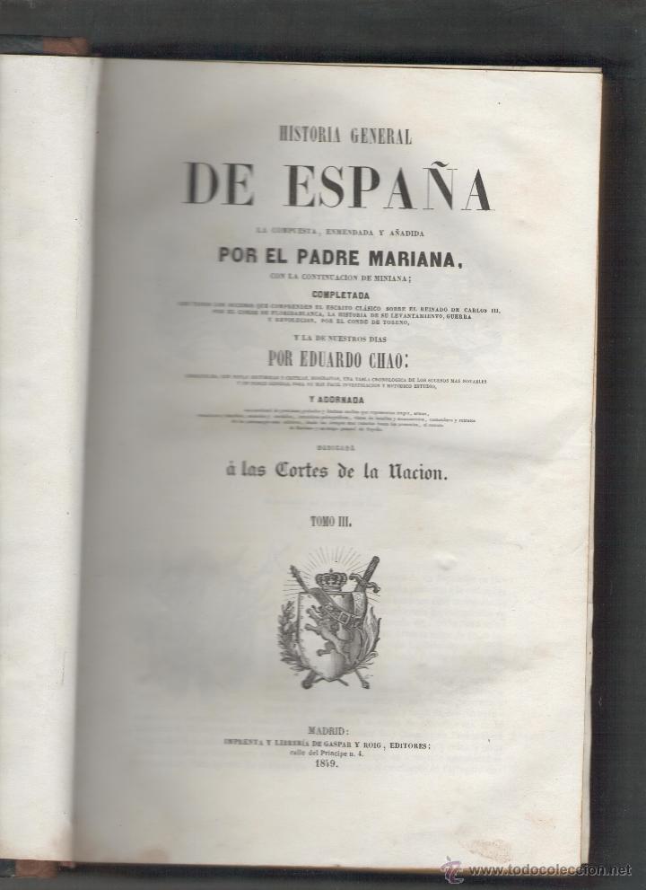 Libros de segunda mano: Historia General de Espa&ntilde;a.  EDUARDO CHAO  RM64195-V - Foto 5
