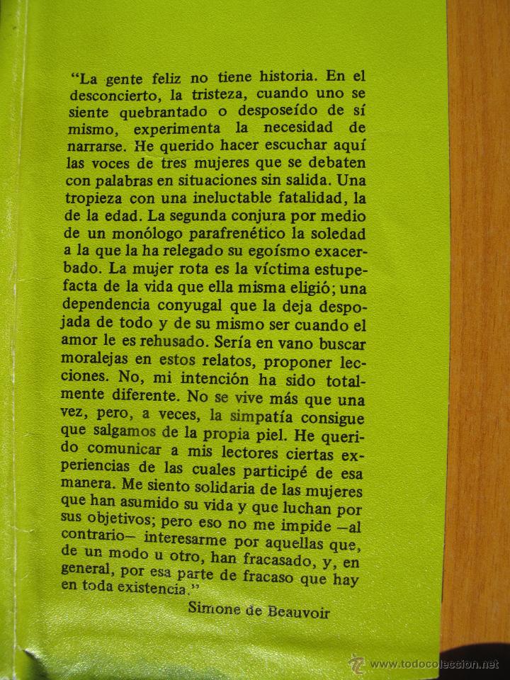 Libros de segunda mano: LA MUJER ROTA - SIMONE DE BEAUVOIR. EDHASA. - Foto 3