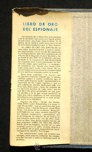 Libros de segunda mano: Kurt Singer: El libro de oro del espionaje, Luis de Caralt, 1961 - Foto 3