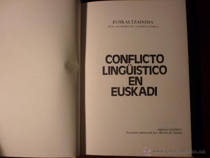 Libros de segunda mano: Conflicto ling&uuml;&iacute;stico en Euskadi - Foto 2