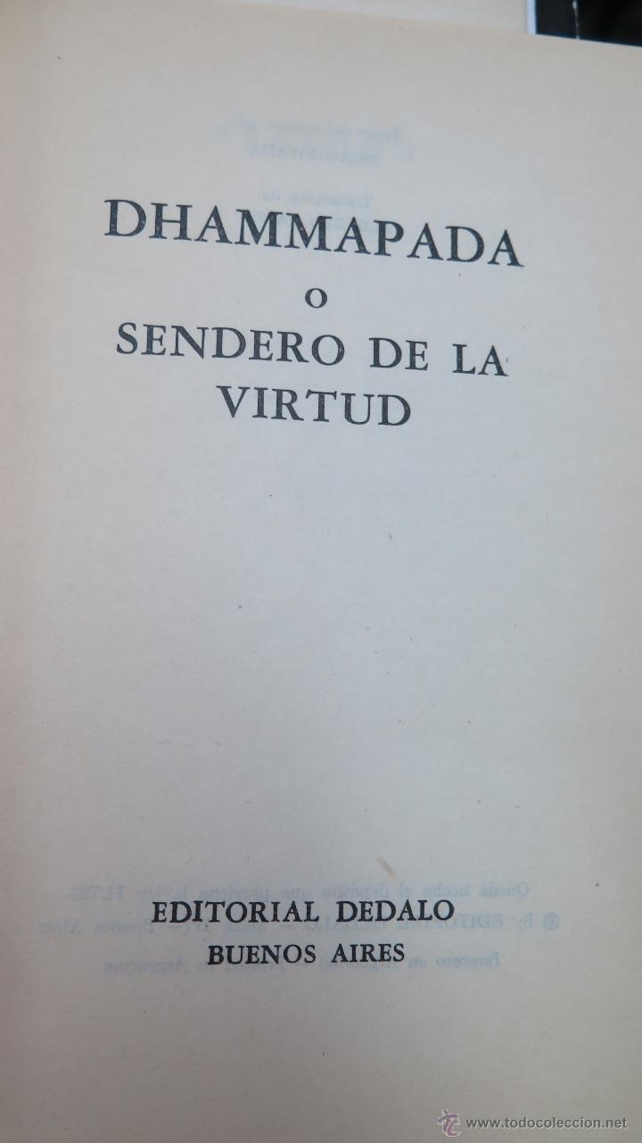 Libros de segunda mano: DHAMMAPADA O SENDERO DE LA VIRTUD. EDITADO BUENOS AIRES - Foto 4