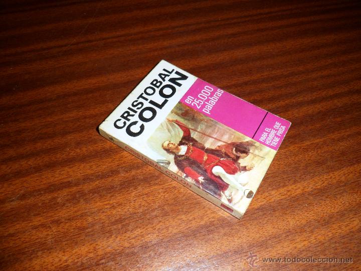 Libros de segunda mano: CRISTOBAL COL&Oacute;N EN 25.000 PALABRAS PARA EL HOMBRE QUE TIENE PRISA. 10,5X7,5CMS