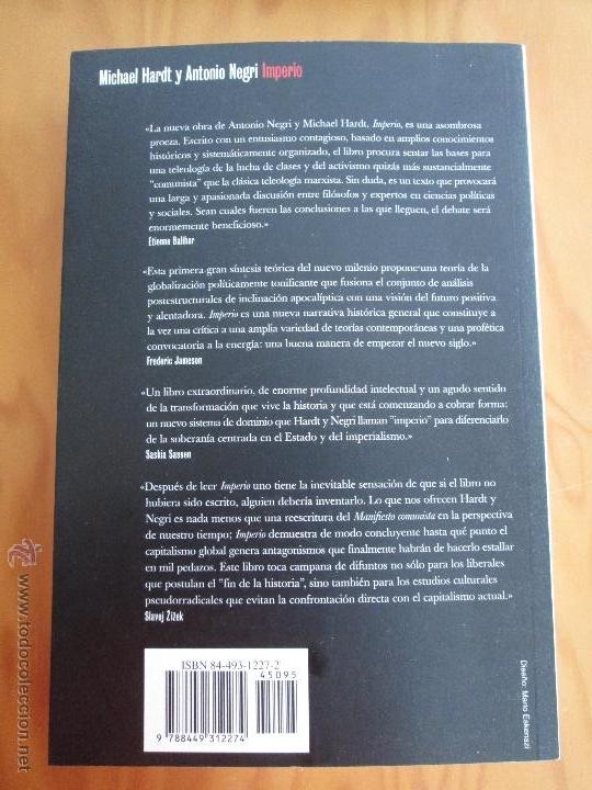 Libros de segunda mano: IMPERIO. MICHAEL HARDT Y ANTONIO NEGRI. E.D. PAIDOS. ESTADO Y SOCIEDAD. - Foto 8