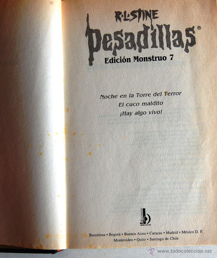 Libros de segunda mano: Pesadillas, ediciones Monstruo 7, de R.L. Stine. - Foto 2