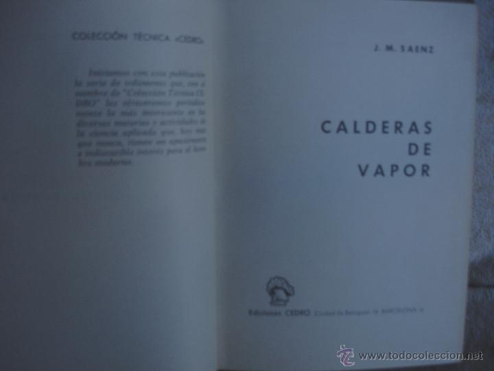 Libros de segunda mano: Calderas de Vapor , J. M. Saenz. Ediciones Cedro, 1966 - Foto 2