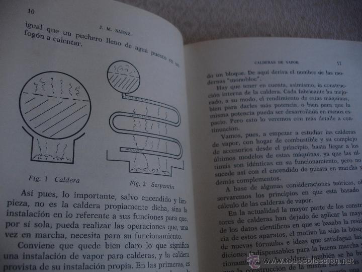 Libros de segunda mano: Calderas de Vapor , J. M. Saenz. Ediciones Cedro, 1966 - Foto 4