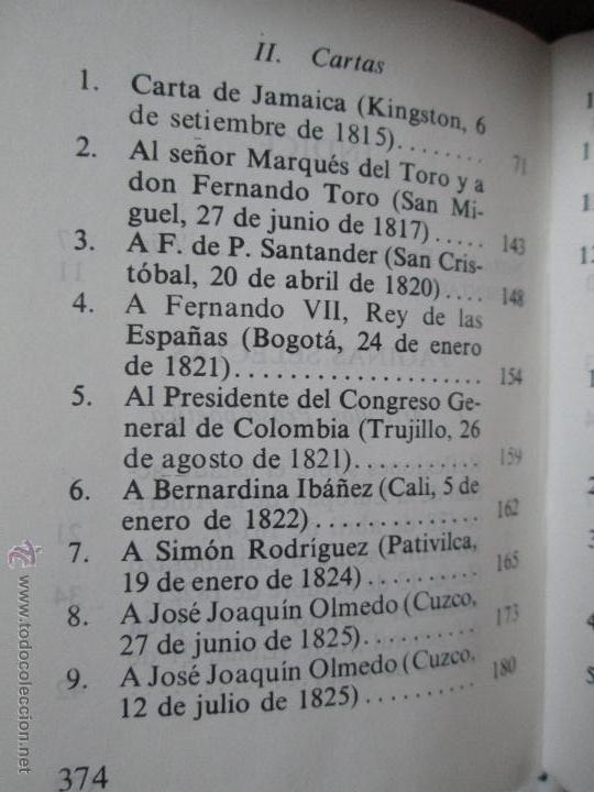 Libros de segunda mano: CRISOLIN. SIMON BOLIVAR.PAGINAS SELECTAS. E.D. AGUILAR. NUM 038. - Foto 7