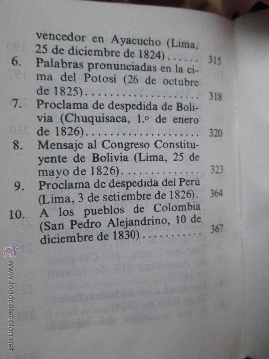 Libros de segunda mano: CRISOLIN. SIMON BOLIVAR.PAGINAS SELECTAS. E.D. AGUILAR. NUM 038. - Foto 9