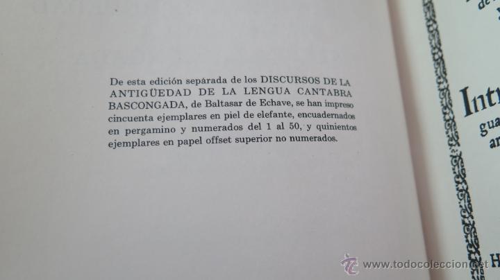 Libros de segunda mano: DISCURSOS DE LA ANTIGUEDAD DE LA LENGUA CANTABRA. BALTASAR DE ECHAVE. FACSIMIL - Foto 4