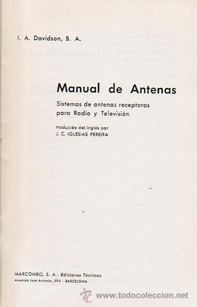 Libros de segunda mano: MANUAL DE ANTENAS I.A. DAVIDSON - Foto 2