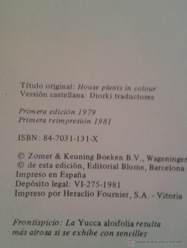 Libros de segunda mano: PLANTAS DE INTERIOR ROB HERWIG EDITORIAL BLUME - Foto 2