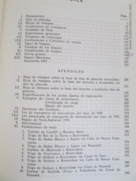 Libros de segunda mano: FLETAMENTOS Y TERMINOS DE EMBARQUE. J. BES. E.D. OFICEMA. - Foto 5