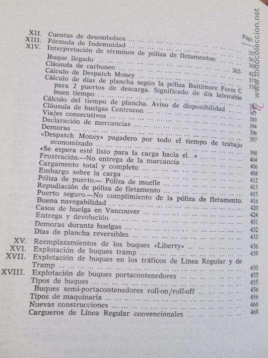 Libros de segunda mano: FLETAMENTOS Y TERMINOS DE EMBARQUE. J. BES. E.D. OFICEMA. - Foto 6