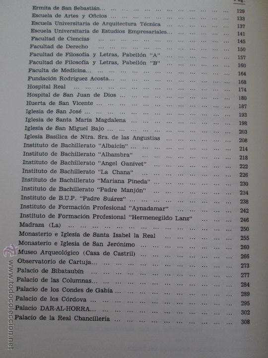 Libros de segunda mano: PROTECCION DE EDIFICIOS DE INTERES CULTURAL PROVINCIA DE GRANADA. E.D. GOBIERNO CIVIL DE GRANADA. - Foto 13