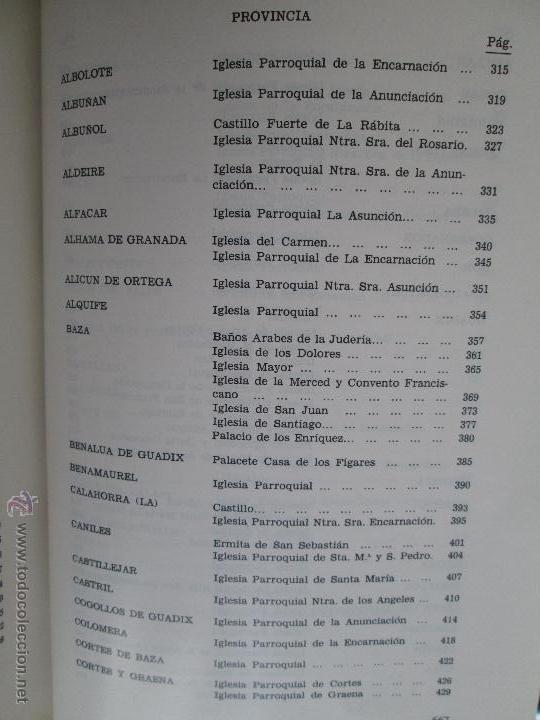 Libros de segunda mano: PROTECCION DE EDIFICIOS DE INTERES CULTURAL PROVINCIA DE GRANADA. E.D. GOBIERNO CIVIL DE GRANADA. - Foto 14