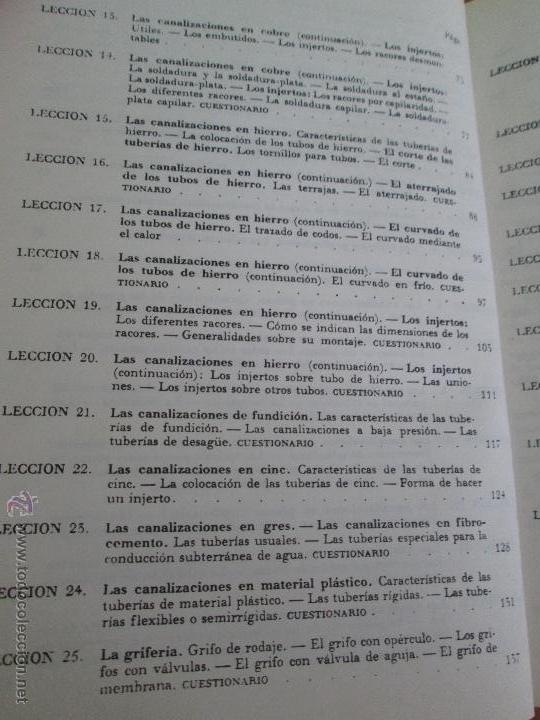 Libros de segunda mano: FONTANERIA ELEMENTAL. TOMOS I - II. - Foto 7