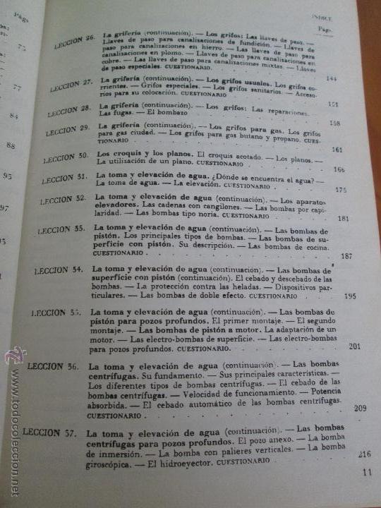 Libros de segunda mano: FONTANERIA ELEMENTAL. TOMOS I - II. - Foto 8