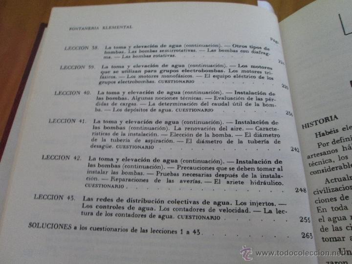 Libros de segunda mano: FONTANERIA ELEMENTAL. TOMOS I - II. - Foto 9