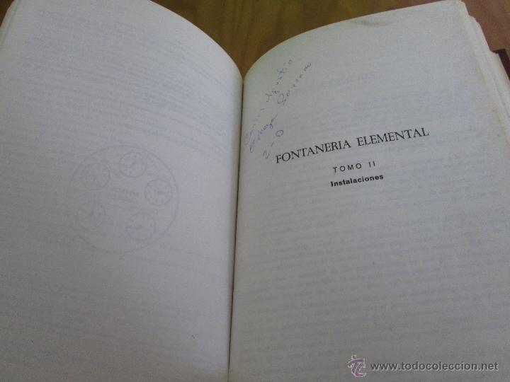 Libros de segunda mano: FONTANERIA ELEMENTAL. TOMOS I - II. - Foto 16