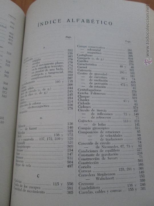 Libros de segunda mano: MECANICA GENERAL Y DESCRIPTIVA. CASARES Y G.ARRIBAS. LIBRO CON DOS TOMOS. - Foto 15