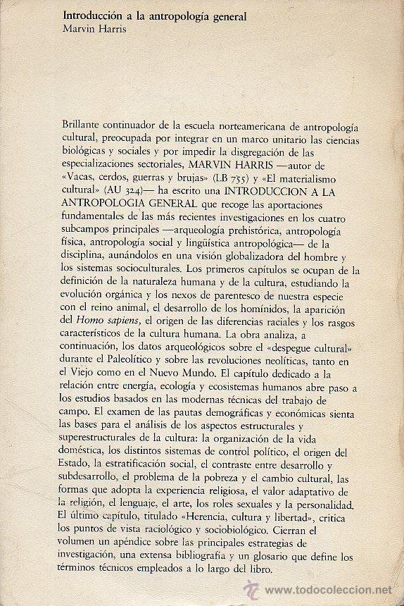 Libros de segunda mano: INTRODUCCI&Oacute;N A LA ANTROPOLOG&Iacute;A GENERAL - MARVIN HARRIS. ALIANZA UNIVERSAL TEXTOS, 1982 - Foto 8
