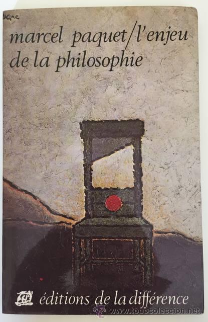 Libros de segunda mano: L&rsquo;ENJEU DE LA PHILOSOPHIE. Marcel Paquet. &Eacute;ditions de la difference. 1976. - Foto 1