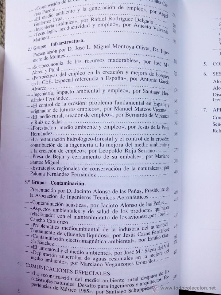 Libros de segunda mano: MEDIO AMBIENTE, INGENIERIA Y EMPLEO - Foto 3