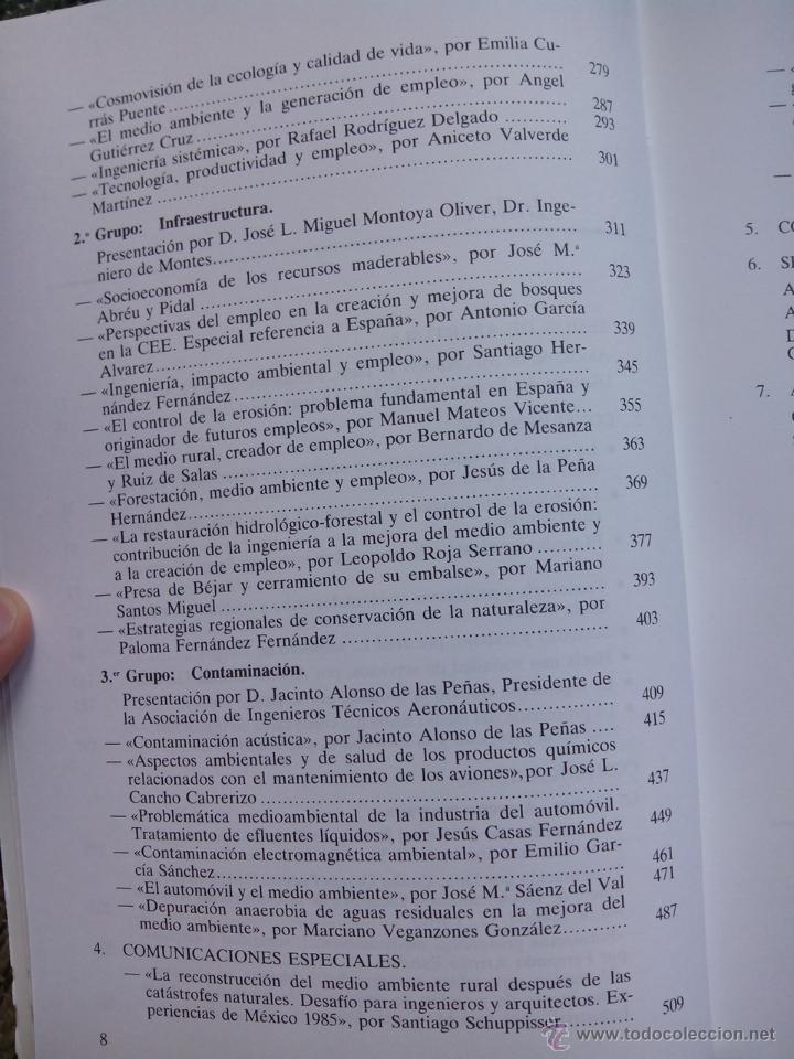 Libros de segunda mano: MEDIO AMBIENTE, INGENIERIA Y EMPLEO - Foto 4