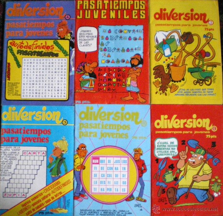 Libros de segunda mano: Diversi&oacute;n y pasatiempos para j&oacute;venes 1985 nuevos lote 6 folletos