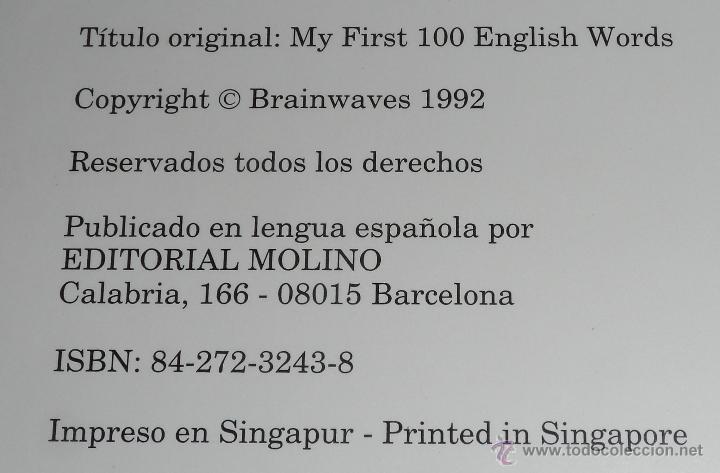 Libros de segunda mano: Mis primeras 200 palabras en ingles - Editorial Molino (1992) - Foto 2
